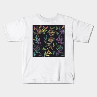 lowkey gay flower pattern Kids T-Shirt